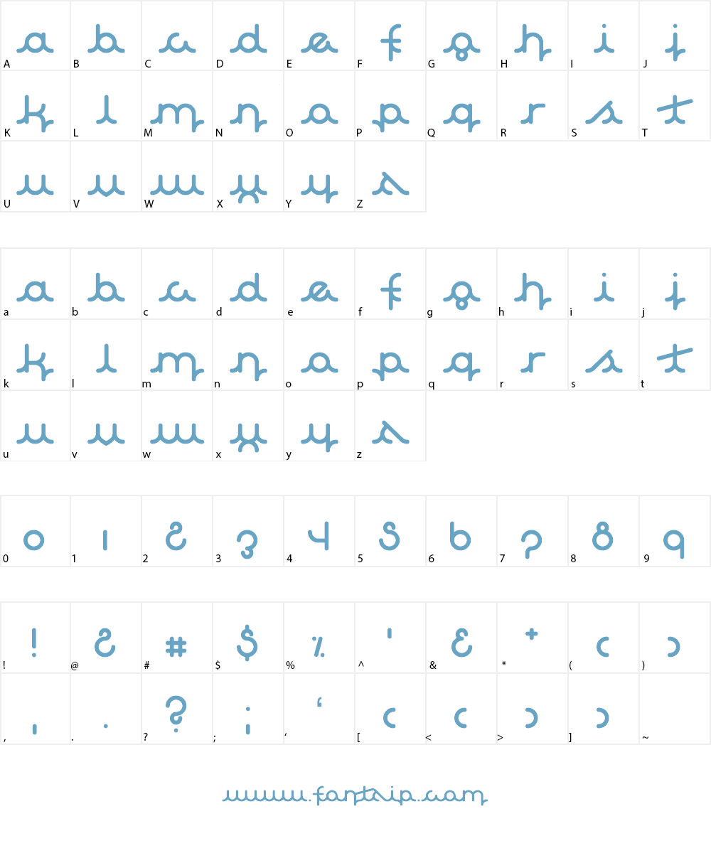 Radiator Falls Font Character